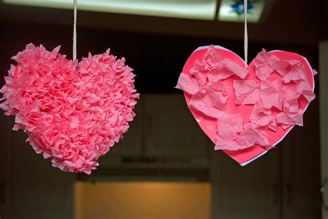 Tissue Paper Hearts Seasonal Valentines Day Pinterest Paper