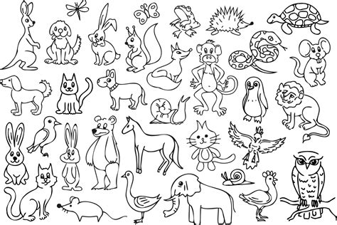 Animal Outline Vector Art Icons And Graphics For Free Download
