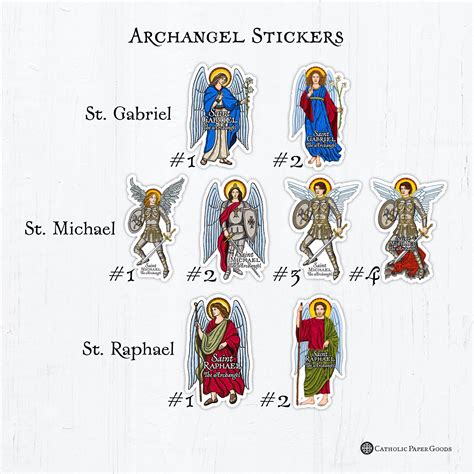 Catholic Archangel Stickers 4 Inch Die Cut Vinyl Stickers Peel And Stick