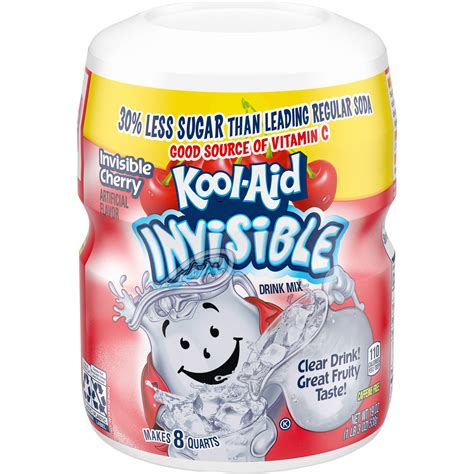 Kool Aid Invisible Sugar Sweetened Invisible Cherry Artificially