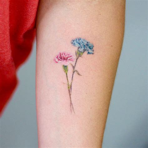 160 Best Carnation Flower Tattoo Designs With Meanings 2022