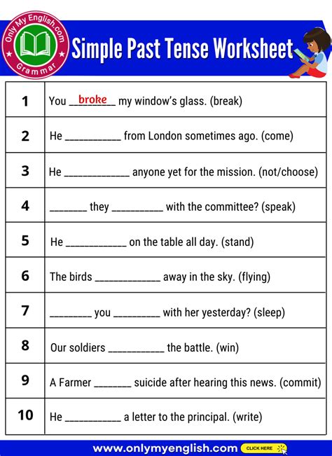 Simple Past Tense Examples With Answers Best Games Walkthrough