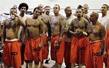 File photo of inmates standing in a gymnasium where they are housed due ...