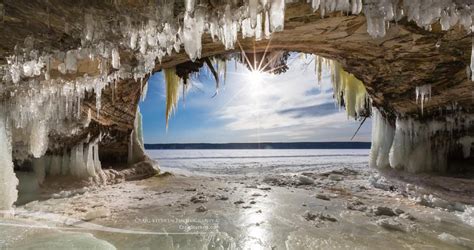 Ice Cave At Grand Island Pictured Rocks National