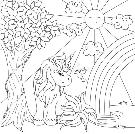Dibujos De Unicornios Con Arcoiris Para Colorear Para Colorear Kulturaupice