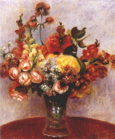 Flowers In A Vase C1898 Pierre Auguste Renoir