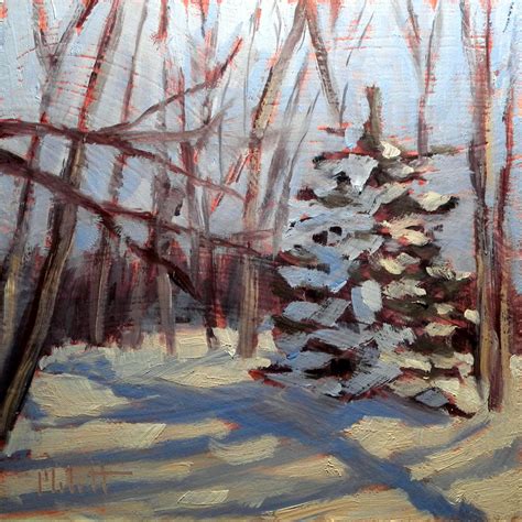 Painting Daily Heidi Malott Original Art Snowy Landscape Winter