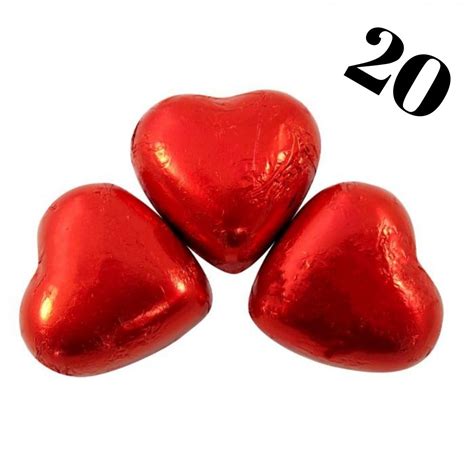 20 Red Chocolate Hearts You Pick We Mix