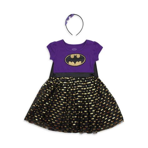 Batgirl Batgirl Costume Tutu Dress With Headband Toddler Girls