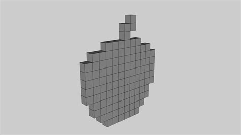 3d Model Minecraft Apple Vr Ar Low Poly Cgtrader