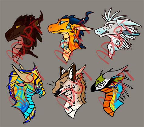 Wings Of Fire Headshot Adopts Closed By Daydreams Designs On Deviantart