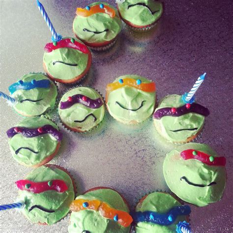 Me And My 2 Guys Easy Teenage Mutant Ninja Turtle Cupcakes