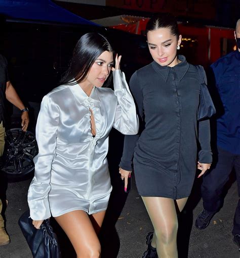 Kourtney Kardashian And Addison Rae Out For Dinner In New York 1011