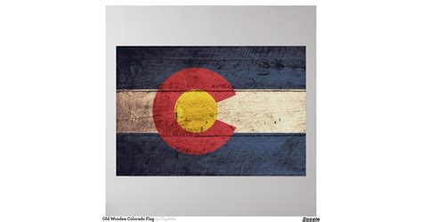 Old Wooden Colorado Flag Poster Zazzle