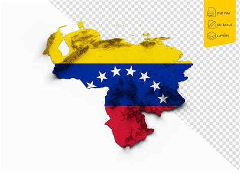Premium Psd Venezuela Map Venezuela Flag Shaded Relief Color Height