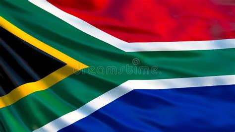 South Africa Flag Waving Flag Of South Africa 3d Illustration Stock