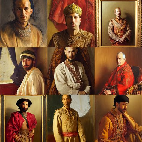 Orientalist Portrait The Prince By Nasreddine Dinet Stable Diffusion