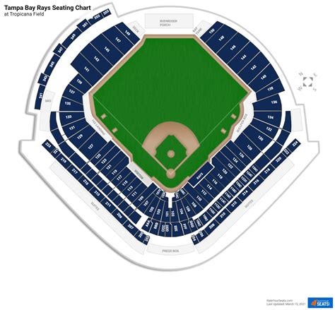 Tampa Bay Rays Seating Charts At Tropicana Field