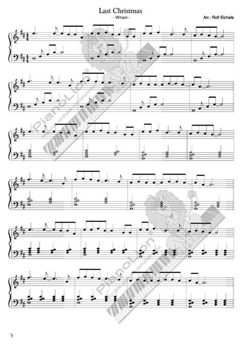Sheet music with midi preview. Last Christmas Sheet Music / Wham! - Last Christmas - Piano - YouTube / Sheet music and notes to ...