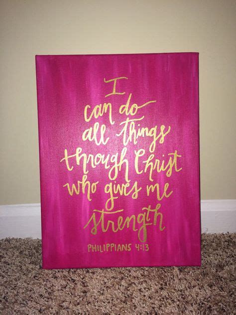 Bible Verse Canvas Painting Canvas Sign Girls Wall Art Pink And Gold