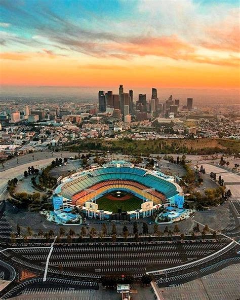 Dodger Stadium Los Angeles Dramatic Sunset Photo Etsy