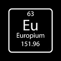 símbolo de európio. elemento químico da tabela periódica. ilustração ...