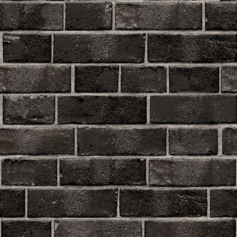 Brick Ebony Removable Peel And Stick Wallpaper