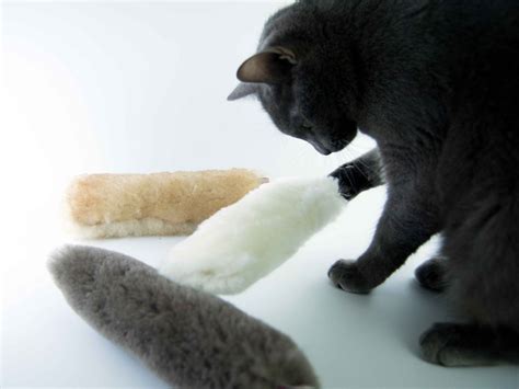 Cat Kicker Toy Cat Kick Stick Handmade With Real Sheepskin Natural Color