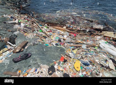 Manila Philippines May 18 2019 Ocean Plastic Pollution In Manila