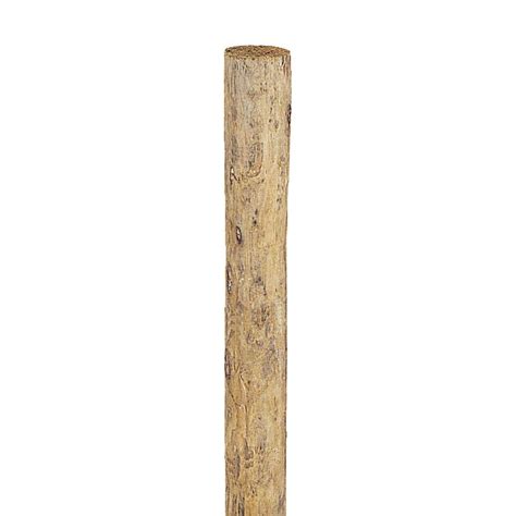 4 in. x 4 in. x 7 ft. Pressure-Treated Wood Round Fence Post-P0400754 ...