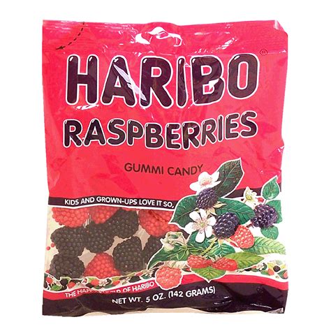 Haribo Raspberries Gummi Candy 5oz Gummi Candy Chocolate Snacks