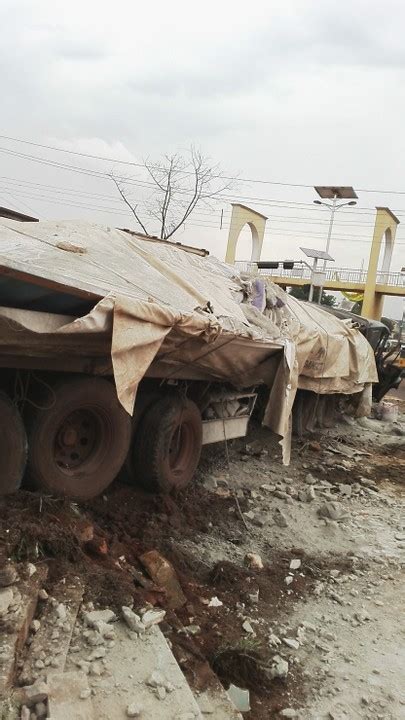 dangote truck disaster at imsu junction travel nigeria