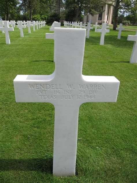 116th Infantry Regiment Roll Of Honor Pvt Wendell Williams Warren