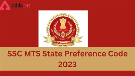 Ssc Mts State Preference Code 2023 Check City Code List