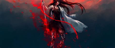 2560x1080 Anime Girl Katana Warrior With Sword 2560x1080