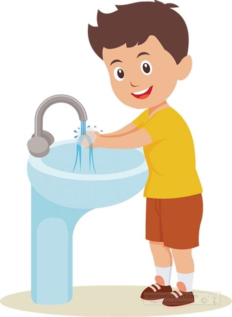 Health Clipart Boy Washing Hand Clipart