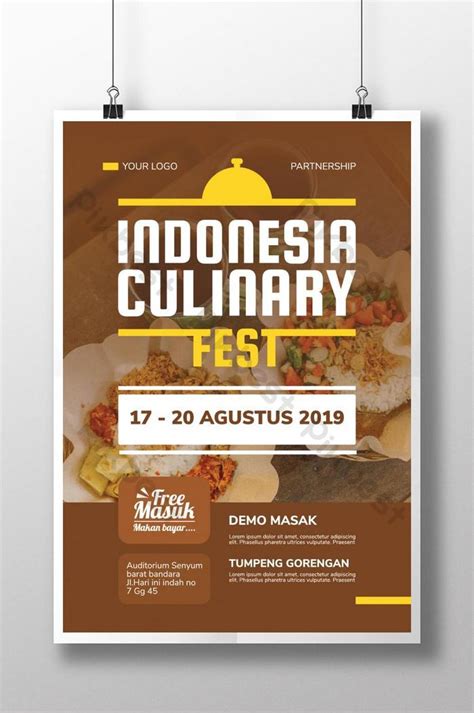 Gunakan ratusan desain poster dengan layout keren dan profesional. Poster Makanana Daerah Indonesia / Indonesia Culinary Festival Traditional Food Poster Ai Free ...