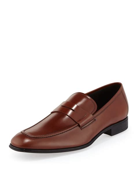 Salvatore Ferragamo Leather Penny Loafer Brown