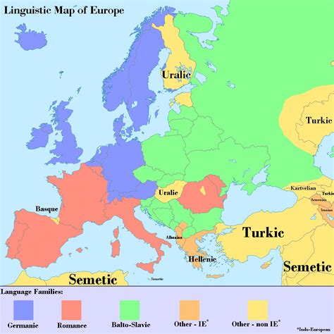 Linguistic Map Of Europe Vivid Maps