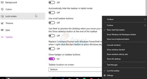 Why Is Start Menu Tab Missing From Taskbar Properties On Windows 10