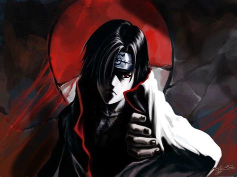 High Resolution Hd Itachi Wallpaper Itachi Uchiha With Red Eyes And