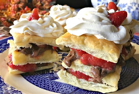 Chocolate Strawberry Puff Pastry Shortcakes