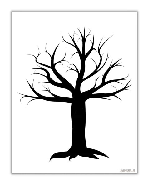 Printable Tree Template No Leaves