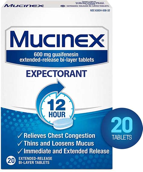 Buy Mucinex 12 Hr Chest Congestion Expectorant Tablets 20ct Online At Lowest Price In Ubuy
