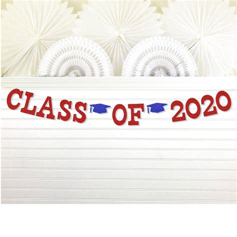 Class Of 2020 Graduation Banner 5 Inch Letters Glitter Etsy