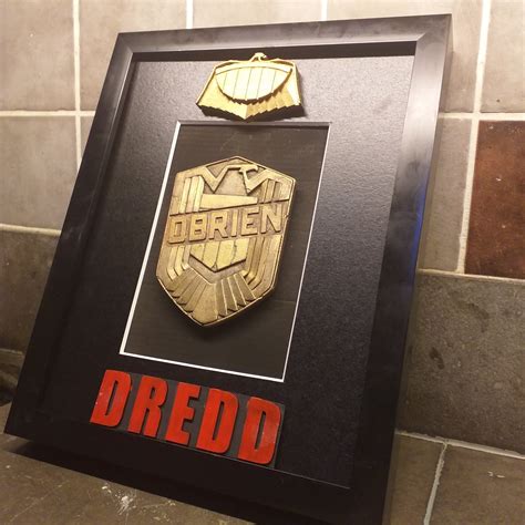 Judge Dredd Custom Badge Framed Display Etsy