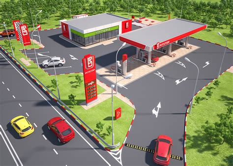 Creation Of Petrol Station Visual Design Behance Behance