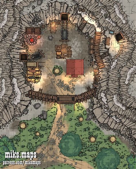 Mine Entrance 20x25 Battlemaps Fantasy Map Dnd World Map