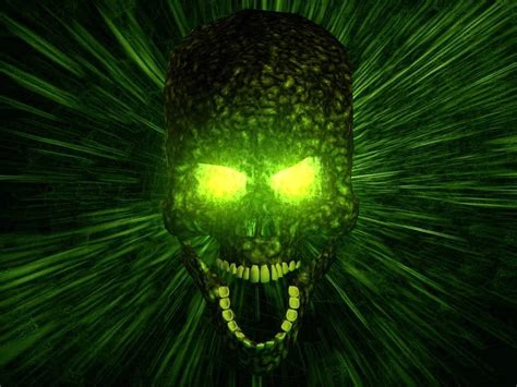Free Download Green Skull Wallpapers Scary Wallpapers 1024x768 For