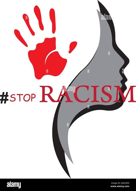 Vector Illustration Anti Racism Logo Design Templatestop Racism Stock